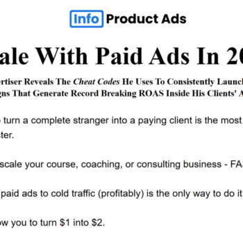 Sam O Halloran – Scale With Paid Ads in 2025 | CrazeCourse Master paid advertising in 2025 with Sam O Halloran. Learn strategies to scale campaigns, boost ROI, and grow your business through high-performing ad tactics.