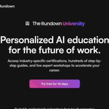 Rowan Cheung – The AI Rundown University | Master AI Trends Join The AI Rundown University by Rowan Cheung to master AI tools, trends, and strategies for success in the age of artificial intelligence.
