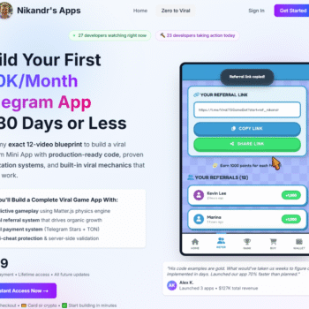 Nikandr Surkov - Build Viral Telegram Apps Course