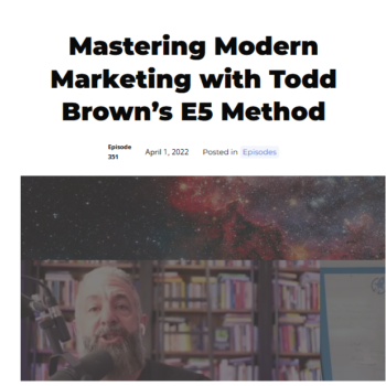 Todd Brown – Stage 5 Direct Response Marketing Masterclass + Bootcamp Recordings